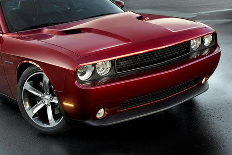 Front Side Marker Light Compatible For Dodge Challenger 2008-2014 LED Amber Front Bumper Sidemarker Light Fender Parking Lamp Assemblies,Smoked Lens