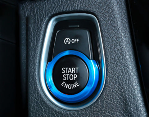 Aluminum Keyless Engine Start Stop Button Ring Trim, Engine Ignition Push Start Button Cap Decoration Cover for BMW 1 2 3 4 Series X1 (F20 F22 F30 F32 F34 F48)