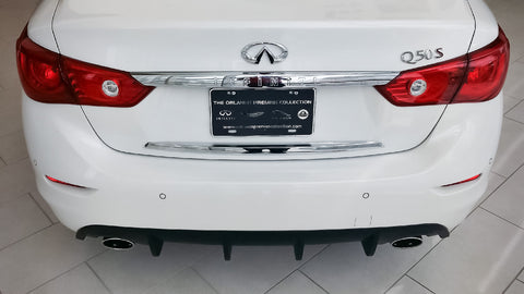 3D Metal Red Letter S Badge Rear Fender Trunk Emblem Sticker for Infiniti Q50