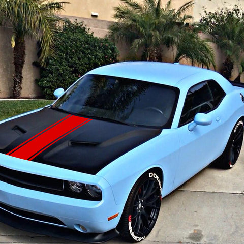 3X Red KK Vinyl Front Hood Bumper Fender Trunk Stripe Stickers Decals For Car