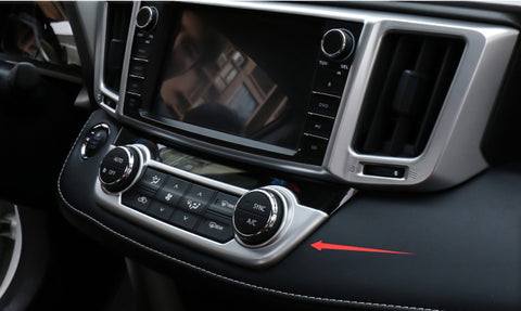 ABS Chrome Car Dashboard AC Switch Button Panel Frame Cover Trim for Toyota RAV4 2013-2018
