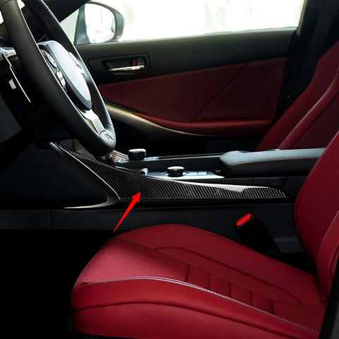 Carbon Fiber Central Console Gear Shift Panel Outer Cover Trim for Lexus IS250 IS300 IS350 2014-2018