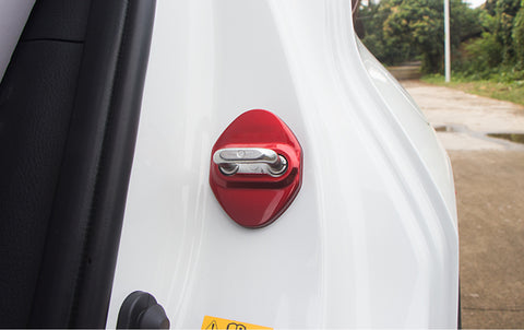 4pcs Blue/Black/Red/Silver Door Lock Cover Stainless Steel Car Door Lock Latches Cover Protector for Toyota Camry 2006-up