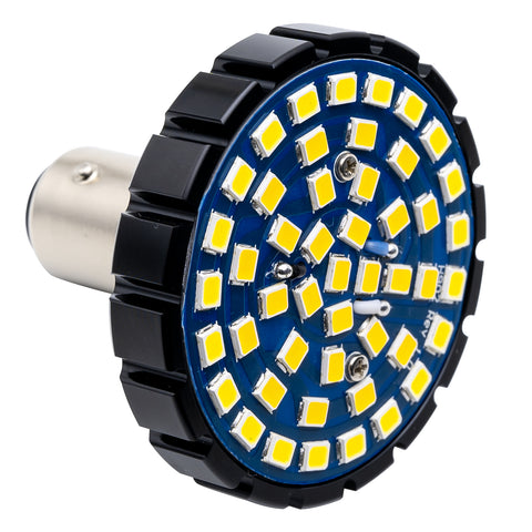 2" LED Front Turn Signal Daytime Running Light Kit for Harley Davidson Motorcycles - Bullet Style Insert with 1157 Base - 48 SMD Error Free