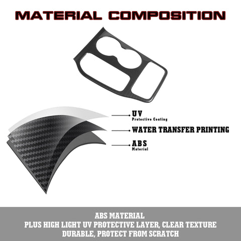 Carbon Fiber Texture Gear Shift Box Frame Trim For Jeep Grand Cherokee 2016-2020