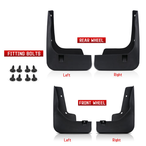 4Pcs Front Rear Splash Mud Guards Flaps For Toyota Camry/Altis Sedan 2012-2014