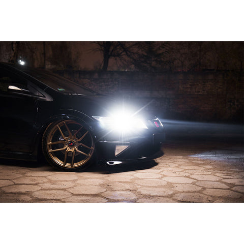 6000K Xenon White LED Headlight Bulb All-in-One Conversion High Low Beam Kit, 6000LM Super Bright Fog Light Replacement