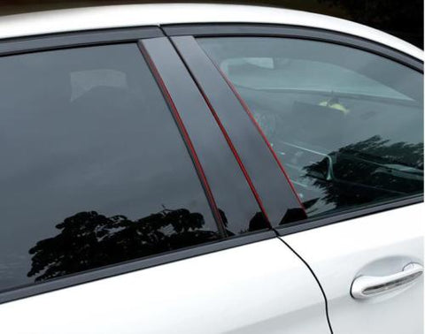 Glossy Black Car Door Pillar Posts Piano Trim Cover for BMW 5 Series F10 2011-2017