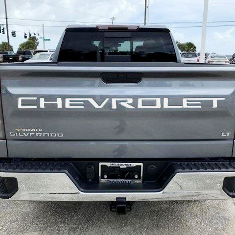 Matte Black / Red / White / Silver Trunk Tailgate Vinyl Letter Sticker Insert Decal for Chevrolet Silverado 2019