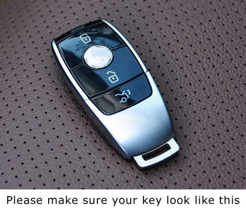 Carbon Fiber Pattern/ Glossy Black/ Glossy Red/ Glossy White Key FOB Hard Cover Shell Case for Mercedes 2017+ E300 E400 S63 AMG GLK GLA