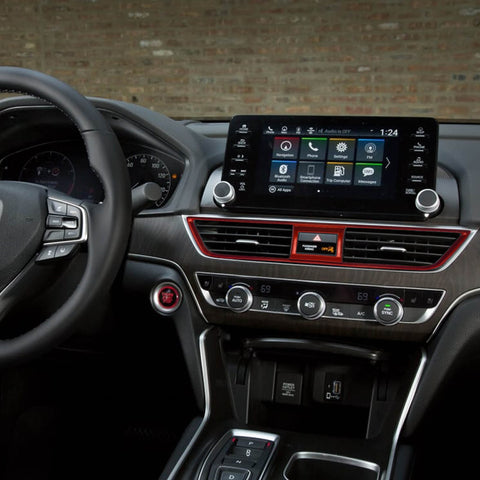 for Honda Accord 2018 2019 Stainless Steel Central Dashboard Air Vent AC Outlet Frame Cover Molding Trim