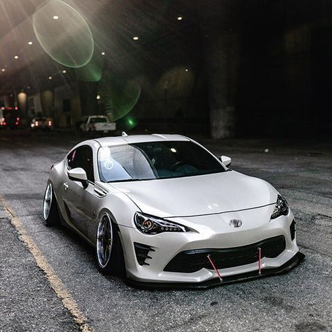 Adjustable 6"-9" / 8"-11" / 10"-13" Front Bumper Lip Splitter Diffuser Strut Rod Tie Bars Fit Most Vehicles, Black / Red / Blue / Silver