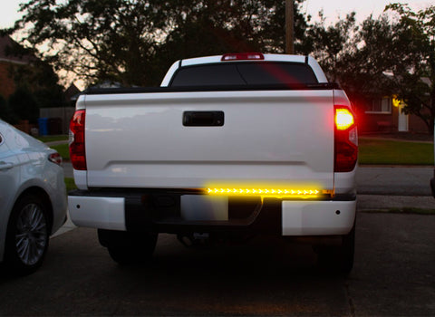 48" Multi-Functions 5 Rows 432pcs SMD LED Chips LED Tailgate Strip Light Bar - Sequential Flowing Turn Signal Brake Tail Reverse Running Arrowhead for Trucks Trailer Pickup SUV etc, No Drill Install