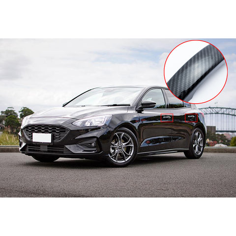 Sporty Carbon Fiber Style Car Exterior Door Handle Cover Trim Protector for Ford Focus Escape 2013-2018