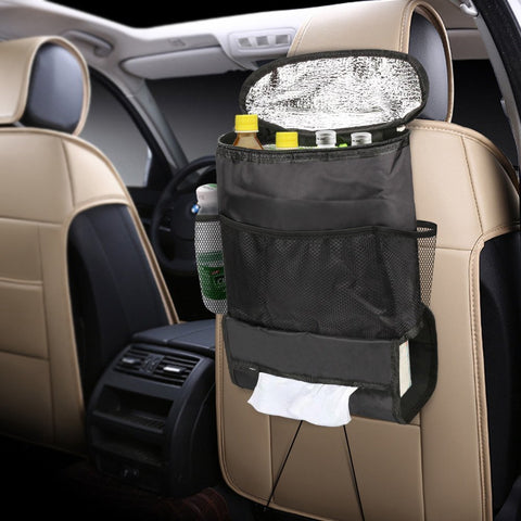 Organizer Multi-Pocket Back Seat Road Trip Traveler Insulation Storage Bag Case For Car SUV
