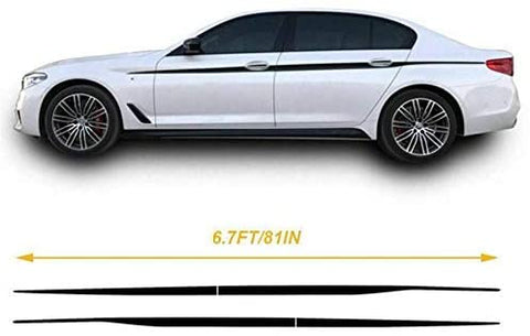 Black Car Door Side Skirt Stripe Waist Line Decal Body Sporty Decor Sticker for BMW Coupe Sedan - Car Exterior Decoration