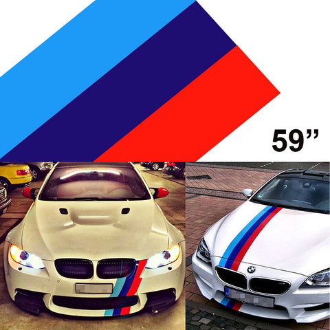 59" Stripe Car Sticker For Audi BMW Mercedes MINI Porsche Exterior Cosmetic, Hood, Roof, Bumpers