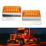 2x Universal 12V 24V Lamp 12-LED Truck UTE SUV Lorry Side Marker Light