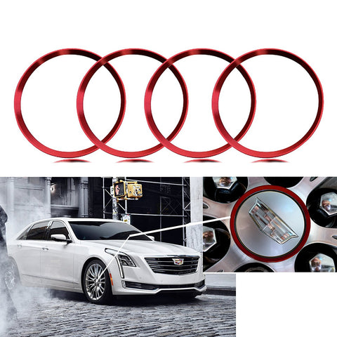 4 Pieces Alloy Car Wheel Rim Center Cap Hub Rings Decoration For Cadillac