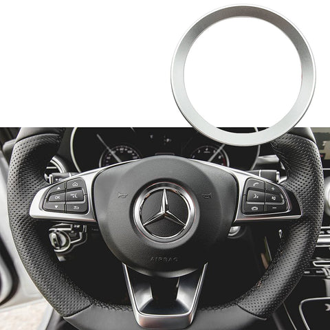 1x Steering Wheel Center Decoration Cover Trim For 2015+ Mercedes C E CLA GLA GLC GLE Class