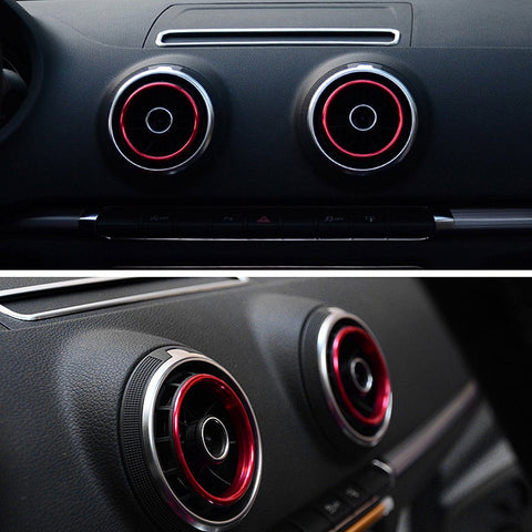 4pcs Chrome Car Auto AC Vent Outlet Decoration Ring Cover Trim for Audi A3 NEW