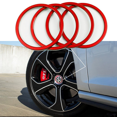 4 Pieces Blue / Red Pack Car Wheel Center Cap Hub Rings Alloy Decoration For VW Volkswagen Caddy EOS Golf Jetta Passat CC Phaeton Scirocco Sharan Tiguan Touran Transporter