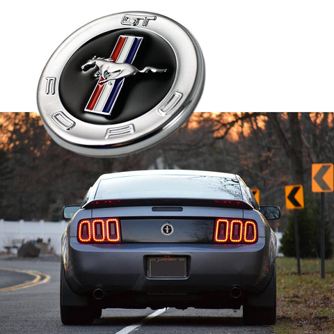 Gold / Silver Chrome Running Horse Emblem Metal Door Fender Badge Sticker for Ford Mustang
