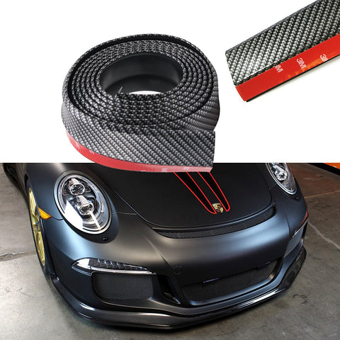 1x Front Bumper Lip Universal Splitter Chin Spoiler Racing Sporty Body Kit Trim (8ft)