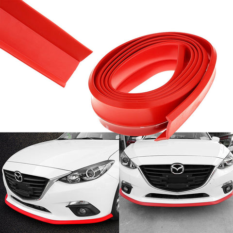 1x Front Bumper Lip Universal Splitter Chin Spoiler Racing Sporty Body Kit Trim (8ft)
