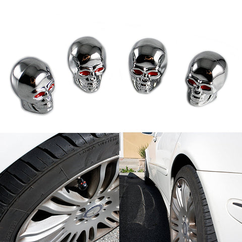 Tire Wheel Valve Stem Caps Set Air Dust Cover Caps Grenade Shape/Skull Shape