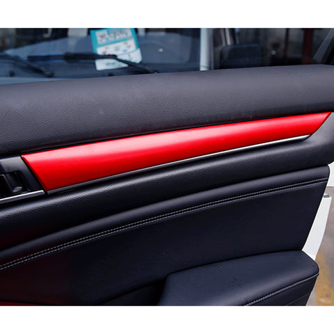 Inner Side Door Panel Strip Cover Trim, Sporty Red, Compatible with Honda Accord Sedan 10th Gen 2018-2022