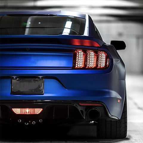 for Ford Mustang 2015-2019 Rear Tail light Lamp Honeycomb Sticker Vinyl Decal Trim, Car Exterior Accessories