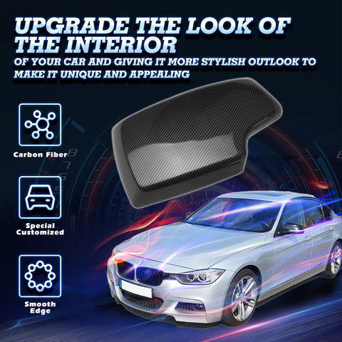 Carbon Fiber Pattern Interior Central Armrest Storage Box Cover Trim For BMW 3 Series F30 F31 2013-2018