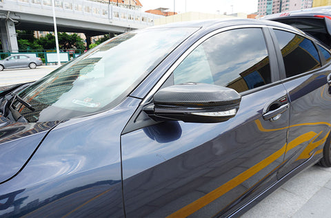 Carbon Fiber Pattern Mirror Covers Car Side Mirror Caps Rearview Mirror Covers for Honda Civic 2016 2017 2018 2019 2020