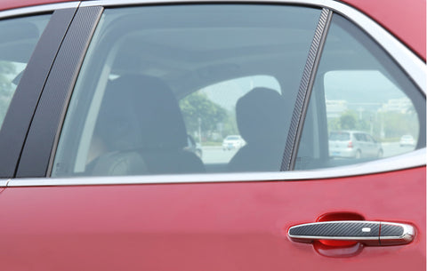 Carbon Fiber Style Car Pillar Post Cover Trim Door Window Pillar Molding Decal for Honda Accord Sedan 2008 2009 2010 2011 2012