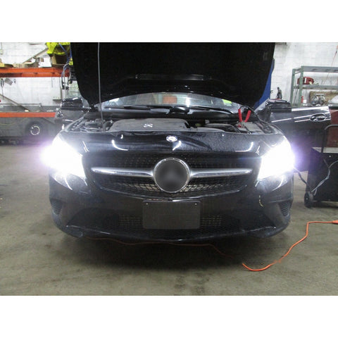 2x H7 LED Headlight Kit with Retainer Adapter Clip Holder, 6000K Xenon White / 8000K Ice Blue 8400LM High Low Beam Headlight Bulb Conversion Kit