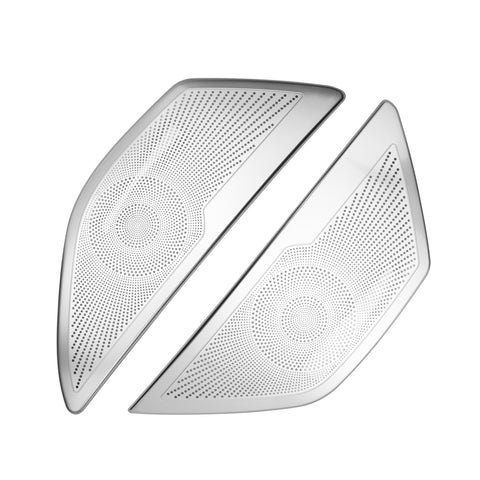 Silver Stainless Door Stereo Speaker Frame Trim For BMW 5-Series F10 2010-2017