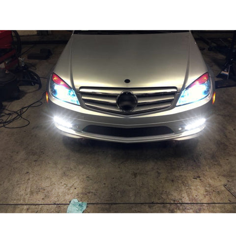 LED Daytime Running Light DRL Fog Lamp for Mercedes Benz W166 ML350 ML500 ML550 ML63 AMG X204 GLK250 GLK350, LED Driving Light Front Bumper Fog Light Left Right 2049065401 2049065501
