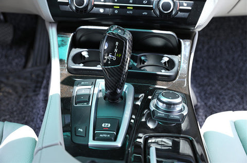 ABS Carbon Fiber Center Console Gear Shift Knob Cover Trim for BMW F30 F32 F20 F10 F34 F35 X3 X4 X5 X6