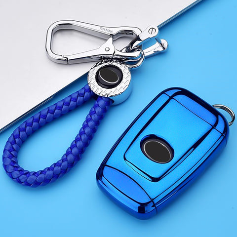 Blue / Black / Red / Rose Gold / Silver Full Protection Soft TPU Smart Key Fob Cover for Toyota Prius Prime GT 86 Camry Hybrid C-HR Corolla Hatchback RAV4 Avalon