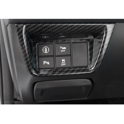 for Honda Accord 2018 2019 Car Console Control Function Button Trim Cover Panel Frame Decor ABS Carbon Fiber Look
