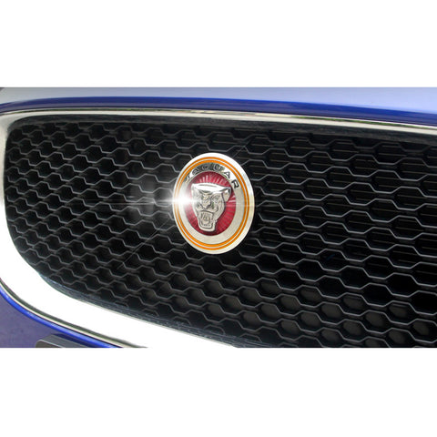 Blue/ Gold/ Red Aluminum Surrounding Decoration Ring for Jaguar F-Pace XE XF XFR XFR-S XJ XJR XJR-S Front Grille Feline Emblem