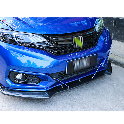 Adjustable 6"-9" / 8"-11" / 10"-13" Front Bumper Lip Splitter Diffuser Strut Rod Tie Bars Fit Most Vehicles, Black / Red / Blue / Silver