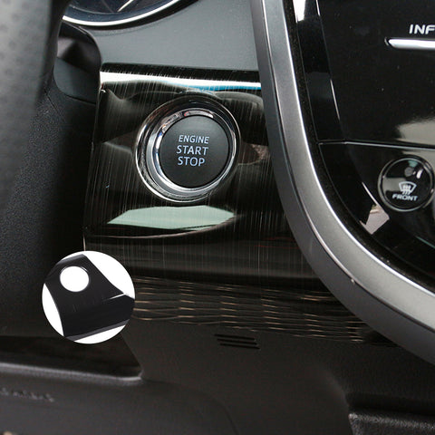 Black Titanium Engine Start Button Frame Cover Trim For Toyota Camry 2018-2021