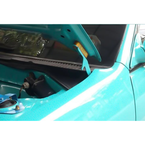 Red / Gold / Blue / Black / Neo / Silver Hood Spacer Riser Kit for Honda Civic Acura Integra, Aluminum Alloy Billet Car Hood Vent Spacer Riser Modification Set