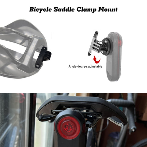 Saddle Clamp Mount for Gopro Camera Garmin Varia Rearview Radar Rear Light, Compatible with Trek Aeolus - Type C