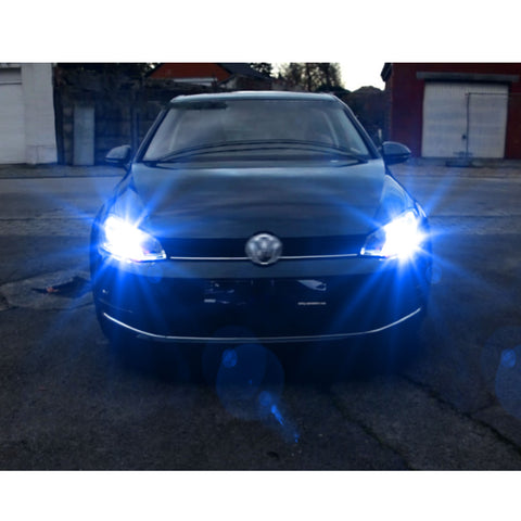 8000K Ice Blue LED Headlight Bulb All-in-One Conversion High Low Beam Kit, 6000LM Super Bright Fog Light Replacement