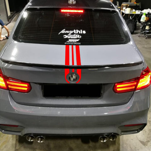 Black / Red JDM Hood Stripe Sticker Sporty Racing Car Body Rear Trunk Vinyl Decal Trim for BMW 1 2 3 5 6 7 Series