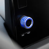 Xotic Tech 5PCS Centre Console AC Air Vent Knob Trim + GPS Navigation Knob Ring Cover Decoration Combo Kit Compatible with Honda Civic 11th Gen 2022 (Blue)