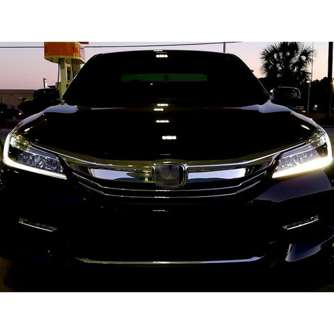 2pcs 11.8" / 18.5" Xenon White LED Headlight Daytime Running Light Strip LED Assembly for Honda Accord Sedan 2013-2015 Retrofit